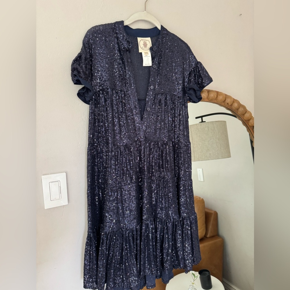 Navy blue sequins dress!